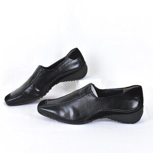 Paul Green Black Leather Suede Accent Driving Shoes UK 5.5 - US Size 8